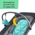 Summer Infant 2-in-1 Bouncer & Rocker Duo (Gray and Teal) Convenient and Portable Rocker and Bouncer for Babies Includes Soft Toys and Soothing Vibrations - Image 5