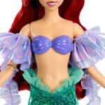 Mattel Disney Princess Mermaid Ariel Sparkling Princess Fashion Doll & Accessory with Removable Tail, Sleeves & Flower Hair Clip, Inspired by Movie - Image 4