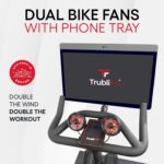 Dual Bike Fans with Phone Tray for Peloton Bike - All-Metal Phone Holder - No Batteries Required - Accessories for Peloton Bike - Compatible with Cross Training Bike - Image 3