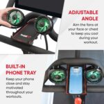 Dual Bike Fans with Phone Tray for Peloton Bike - All-Metal Phone Holder - No Batteries Required - Accessories for Peloton Bike - Compatible with Cross Training Bike - Image 4