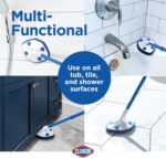 Clorox Extendable Tub & Tile Scrubber with Polyurethane Head – Heavy Duty Bathroom Cleaning Brush with Bonus Refill, Pivoting Head, Replaceable Pad, Works with Clorox Wipes - Image 3