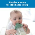 Dr. Brown's Milestones Baby's First Straw Cup, Training Cup with Weighted Straw, 9 oz/270 mL, BPA-free, 6m+, Coral/Olive Green, 2-Pack - Image 4