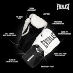 Everlast Elite 2 Boxing Gloves | Pro Training & Heavy Bag Gloves | Men & Women | Ventilated Palm | Multi-Layer Protection | Black/Gold, 16 oz - Image 4