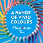 Paper Mate Flair Felt Tip Pens | Medium Point (0.7 mm) Marker Pens | Assorted Candy Pop Colouring Pens | for Kids & Adult Colouring, Journalling & More | 24 Count - Image 4