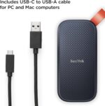 SANDISK 1TB Portable SSD - Up to 800MB/s, USB-C, USB 3.2 Gen 2, Updated Firmware - External Solid State Drive - SDSSDE30-1T00-G26 - Image 3
