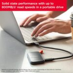 SANDISK 1TB Portable SSD - Up to 800MB/s, USB-C, USB 3.2 Gen 2, Updated Firmware - External Solid State Drive - SDSSDE30-1T00-G26 - Image 4