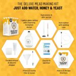 Complete Mead Making Kit for Beginners – Home Brewing Starter Kit – Includes 1 Gallon Glass Jug Carboy - Alcohol Hydrometer for Alcohol Test – Auto Siphon – Airlock – How to Guide and More - Image 3
