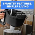 Brita Metro Small 6-Cup Water Filter Pitcher with BritaPlus Filter, WQA NSF/ANSI Certified, Reduces 2X Contaminants vs. Standard, Reduces Chlorine, Zinc, Copper, Mercury & More, Clear - Image 4