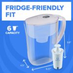 Brita Metro Small 6-Cup Water Filter Pitcher with BritaPlus Filter, WQA NSF/ANSI Certified, Reduces 2X Contaminants vs. Standard, Reduces Chlorine, Zinc, Copper, Mercury & More, Clear - Image 5