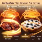 Cosori 9-in-1 TurboBlaze Air Fryer 6 Qt, Premium Ceramic Coating, 90°–450°F, Precise Heating for Even Results, Air Fry, Roast, Bake, Broil, Dry, Frozen, Proof, Reheat, Keep Warm, 120V, Light Gray - Image 3