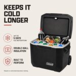 Coleman Xtreme Rolling Cooler with Wheels, Extra-Walled Insulation Keeps Ice up to 5 Days, Portable Wheeled Hard Chiller - Image 3