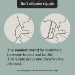 Tommee Tippee Advanced Anti-Colic 9 oz BPA Free Baby Bottles, Newborn 0+ Months, Slow Flow Breast-Like Nipple, Unique Design Keeps Air Away from Milk and Baby, Pink and Purple, Pack of 2 - Image 4