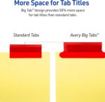 Avery Binder Dividers - 5-Tab Insertable Multicolor Big Tabs for Binders, 6 Sets of Dividers (11109) - Image 4