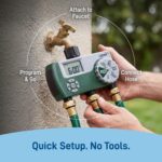 Orbit Programmable Digital Hose Watering Timer - 3 Outlet - Battery Powered - with LCD Screen - Built-in Rain Delay - Water-Resistant - 56082 - Image 5