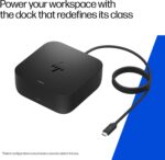 HP USB-C 100W G6 Dock + One Extra USB-C Cable Included, Future-Proof Design with Ambient LED Lighting, On-Screen Notifications, Extra USB-C Ports, HDMI 2.1, 120Hz - Image 4