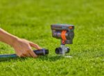 GARDENA 20575 | Up to 2300 sq ft - ZoomMaxx Adjustable Oscillating Sprinkler on Metal Step Spike for Watering Large Area Lawn with US Hose Threads, Yard and Garden. Gardena Quick Connects - Image 3