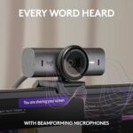 Logitech MX Brio Ultra HD 4K Webcam for Collaboration and Streaming, 1080p 60 FPS, Show Mode, Works with Microsoft Teams, Zoom, Google Meet, Nintendo Switch 2, Graphite - Image 4
