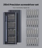 AXTH 25-in-1 Small Precision Screwdriver Set, Professional Magnetic Mini Repair Tool Kit for Phone, Computer, Watch, Laptop, Macbook, Ring Doorbell, Eyeglass, Electronic, [Bearing Steel] Screw Driver - Image 3