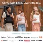 Infantino Honey Blossom Baby Carrier Ergonomic 7-40 lbs, Toasted Almond | Hip healthy M-position support, Adjustable sliding seat, Padded cross-back straps for comfort, For parents on-the-go - Image 4