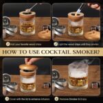 G GOOD GAIN Whiskey Smoker Kit with Torch - Old Fashioned Cocktail Smoker Infuser Kit, 6 Flavors Wood Chips, 4 Ice Stone | Birthday Bourbon Whiskey Gifts for Men, Dad, Husband (No Butane) - Image 6