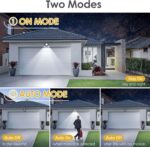 6000K Battery Motion Sensor Light Outdoor Waterproof Wireless LED Battery Powered Wall Light Auto On/Off Night Light 2 Pack Cool White - Image 3