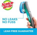 Scotch-Brite Advanced Soap Control Non-Scratch Dishwand Kit, 1 Dish Wand & 5 Sponge Refills, Prevents Soap from Leaking, Leak-Free Guarantee, Best for Nonstick Pots and Pans, Glass, Tubs, & Showers - Image 3