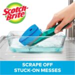 Scotch-Brite Advanced Soap Control Non-Scratch Dishwand Kit, 1 Dish Wand & 5 Sponge Refills, Prevents Soap from Leaking, Leak-Free Guarantee, Best for Nonstick Pots and Pans, Glass, Tubs, & Showers - Image 4