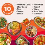Instant Pot Pro (8 QT) 10-in-1 Pressure Cooker, Slow Cooker, Rice/Grain Cooker, Steamer, Sauté, Sous Vide, Yogurt Maker, Sterilizer, and Warmer, Includes App with Over 800 Recipes, Black - Image 3