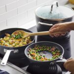 KitchenAid Hard-Anodized Induction Nonstick Cookware Pots and Pans Set, 10-Piece, Matte Black - Image 6