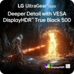 LG 27GX700A-B 27-inch Ultragear QHD (2560 x 1440) OLED Gaming Monitor, 280Hz, 0.03ms, NVIDIA G-Sync, AMD FreeSync Premium Pro, VESA DisplayHDR TrueBlack500, with up to DCI-P3 99.5%, HDMI 2.1, Black - Image 5