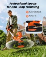 10 Pack Weed Eater String Compatible with Black+Decker, AF-100 0.065" Weed Wacker String Refill 240ft Automatic Feed String Trimmer Replacement Spool Line for Black&Decker(8 Spool+2 Cap+2 Spring) - Image 3