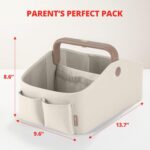 Skip Hop Diaper Caddy Organizer with Touch Sensor Night Light Nursery Style Oat - Image 3