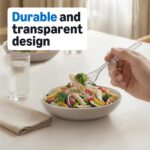 Amazon Basics Disposable Clear Plastic Forks, Premium Quality, 100 Count, Large Pack, Packaging May Vary - Image 3