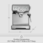 Breville Infuser Espresso Machine BES840XL, 10.25 x 12.5 x 13.25 Inches, Black Sesame - Image 3