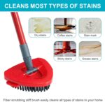 Spin Mop Replace Head, Base, Mop Handle Replacement for OCedar EasyWring 1 Tank System, Include 2 Microfiber Mop Head Replacement, 1 Sturdy Iron 30-58" Mop Handle, 1 Scrubber Head, 1 Spin Base - Image 5