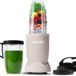 nutribullet Pro Personal Blender, Shakes, Smoothies, Food Prep, and Frozen Blending, 32 Ounce Cup, 24 Ounce Cup, Flip-top Travel Lid, 900 Watt, Matte Linen, NB9-0901LIN