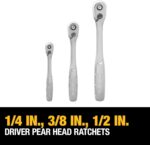 DEWALT 192 Pcs. Mechanics Tool Set, 1/2, 1/4, 3/8 Socket Set, SAE and Metric Socket Wrench Set, Hard Shell Tool Box (DWMT75049) - Image 3