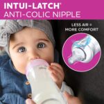 Chicco Duo 5oz Hybrid Baby Bottle, Real Glass Inside, Lightweight Plastic Outside, Patented Invinci-Glass Technology, Intui-Latch Nipple, 2-Pack, Clear/Grey - Image 4