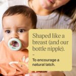 Tommee Tippee Breast-Like Pacifier, 0-6 Months, Symmetrical Design, Natural Breast-Like Baglet, BPA-Free Binkies, Rose/Green/Cream, Pack of 4 - Image 4