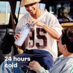 Hydro Flask Water Bottle - Insulated Stainless Steel - Wide Mouth Flex Straw Lid, Non Spill, Leakproof and Refillable in 40 Oz Moonshadow - Image 3