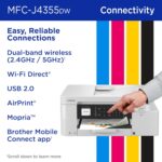 Brother INKvestment 4355 Wireless Color Inkjet All-in-One Printer with 1.8” Color Display and Manual Feed Slot | Includes Refresh Subscription Trial(1) (MFC-J4355DW) - Image 4