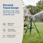 Orbit 1/2 Inch Brass Impact Sprinkler - Adjustable Metal Tripod - Long Range Lawn Watering System - 360 Degree Rotating Sprinkler - Heavy Duty Irrigation System - Adjustable 22-48 Inch Height - 58308 - Image 6