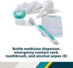 Safety 1st Deluxe Baby Healthcare and Grooming Kit, Pyramids Aqua, Newborn Baby Essentials, One Size, 24 Pieces - Image 6