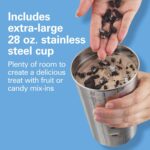 Hamilton Beach DrinkMaster Electric Drink Mixer, Retro Milkshake Maker & Milk Frother, 2 Speeds, Extra-Large 28 oz. Stainless Steel Cup, Classic Chrome - Image 3