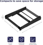 Black+Decker 3 Tier Expandable Collapsing Foldable Laundry Rack for Air Drying Clothing, Space Saving Heavy Duty Lightweight Metal Drying Rack, Black - Image 3