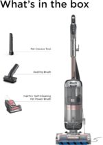 Shark AZ2002 Vertex Powered Lift-Away Upright Vacuum with DuoClean PowerFins, Self-Cleaning Brushroll, Large Dust Cup, Pet Crevice Tool, Dusting Brush & Power Brush, Silver/Rose Gold - Image 3
