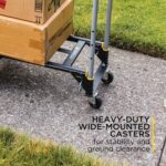 Gorilla 400 lbs. Convertible Steel Hand Truck, Simple Flatbed Conversion; Wide Grip Telescoping Handle, Flat-Free Tires - Image 5