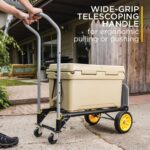 Gorilla 400 lbs. Convertible Steel Hand Truck, Simple Flatbed Conversion; Wide Grip Telescoping Handle, Flat-Free Tires - Image 6