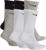Nike Men's Everyday Plus Cushion Crew Socks (Large, Black/White) - Image 2
