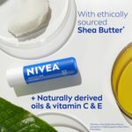 NIVEA Moisture Lip Care, Hydrating Lip Balm with Shea Butter, Nourishing Oils and Vitamin C & E, 3-in-1 Moisture, Repair and Nourish, 0.17 Oz Stick, Pack of 4 - Image 5